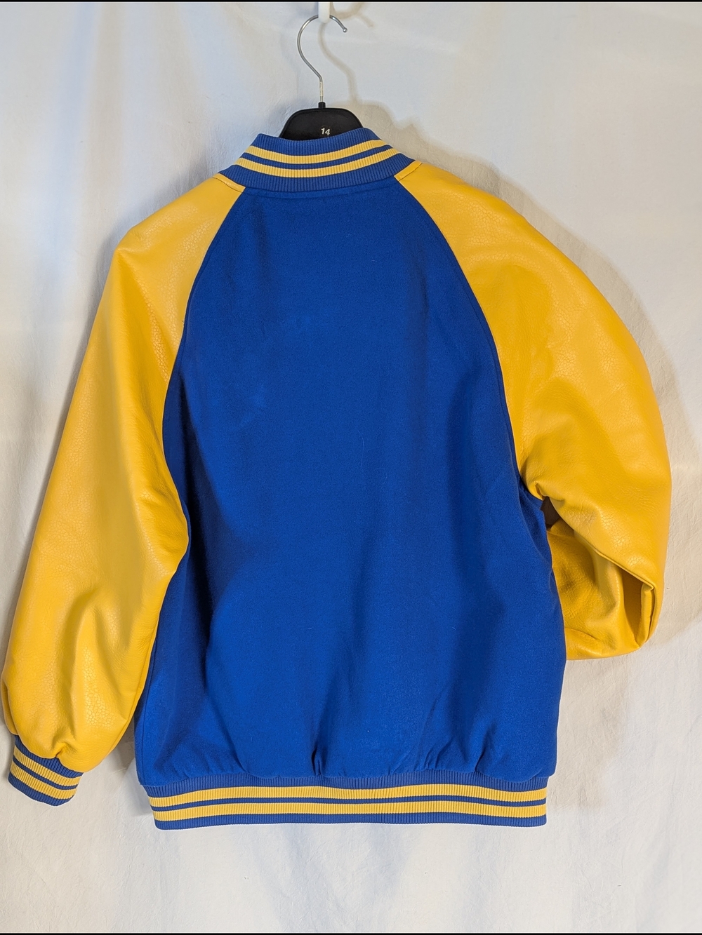 wild fable Blue and Yellow Button-Up Varsity Jacket XS NEW - Picture 2 of 11